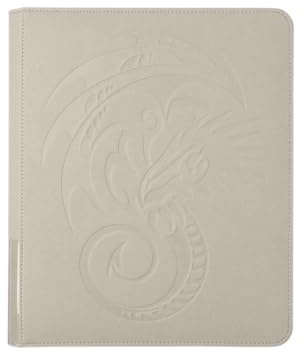 Dragon Shield Zipster Regular Binder | 20 Sideloading 18-Pocket Pages, Robust D-lock Rings, Trading Card Album for Pokemon, MTG, YuGiOh, TCG, OCG & Sports Cards | Ashen White