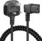 GELRHONR Kettle Lead Power Coiled Cable,90 Degree 3 Pin Power Lead Spring Spiral Cable for Computer,Monitor,TV,Halogen Oven (Right Angle C13)