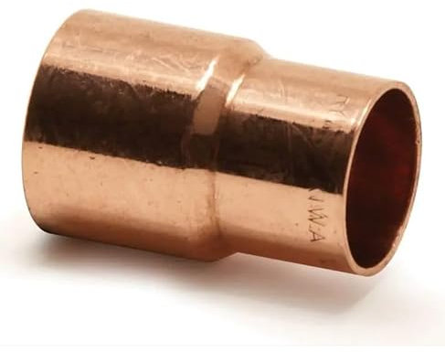 Kupfer Muffe Lötfittinge Löt- Übergangsmuffe Kupferfitting DVGW (22x15mm)