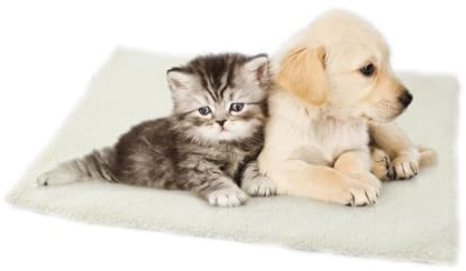 ZeYou Selbstheizende Decke Katze, Selbstheizende Decke für Katzen Hunde, Weiche Haustier WäRme Speicher Heizung Decke, Anti-Slip selbstwärmende Heizmatte thermische Decke,90x64cm