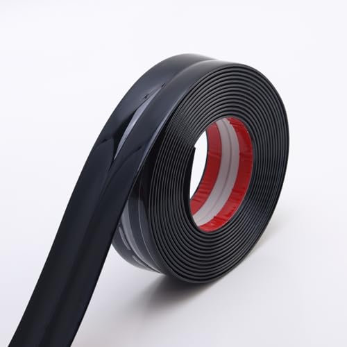 Trimold Multifunktionale Wandformung Trim Ecken Guards, Dichtleiste, Anwendung in Tischkante Türrahmen Baseboard für Schutz und Dekoration, Glänzend schwarz, 5m x 2cm