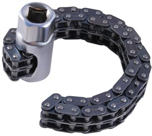 ONLISUM Ketten-Ölfilterschlüssel,52 Knoten und Doppelketten Kettenschlüssel,14 cm Schwere Kette Typ Ölfilterschlüssel für die Reparatur von Auto-Ölfiltern