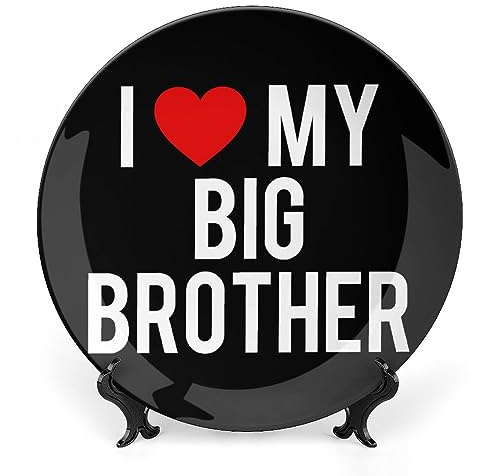 Piatti in ceramica con scritta I Love My Big Brother in porcellana Bone China, regalo decorativo per la nuova casa, Natale, festa della mamma