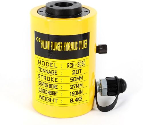 Capacidad del gato del cilindro hidráulico Cilindro hidráulico 20T Carrera de 50 mm Gato hidráulico portátil de simple efecto Gato de pistón hueco Botella hidráulica
