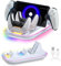 Charging Dock Station for PlayStation Portal and PS5 Controller, 3-in-1 Charging Stand for PS Portal Remote Player with 14 RGB Light and Type-C Cable, Stand Holder for PS Portal - White