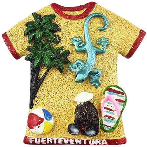 Fuerteventura Spanien Kühlschrankmagnet, Touristen-Souvenir, Küche, 3D-Kühlschrank, Dekoration, handbemalt, Kunstharz