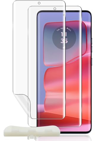 HeeYeal 2 Pack Soft Flexible TPU Screen Protector for Motorola Edge 50 Pro | HD Clear, Ultra Thin, Anti-Scratch, Self-Healing with Installation Tool Screen Protector Film for for Motorola Edge 50 Pro