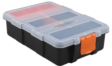 Tool Box Organizers Small Parts Organizer for Fasteners Parts and with Removable Dividers 6/11/21 Grids Hardware Storage Boxes