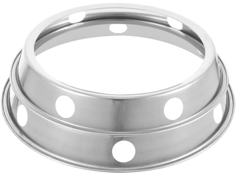 TOPPERFUN Support Pour Wok En Acier Inoxydable 2 Pièces Support Stable De Comptoir Pour Cuisine Et Camping Adapté Aux Poêles À Frire De Taille Différente 9.09X9.09 Pouces