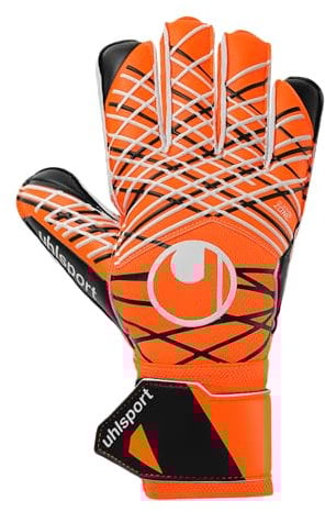 uhlsport Soft Resist+ - Fußball Torwarthandschuhe für Kunsrasen und Hartplatz, 9, Fluo orange/weiß/schwarz
