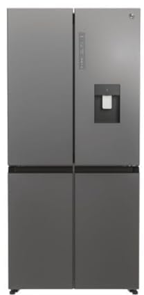 Hoover HHCR3818EWPL 83cm Frost Free American Fridge Freezer Inox E Rated