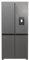 Hoover Free Standing Cube Fridge Freezer, 4 Doors, No Frost, E Class, 463L Total Capacity, Non Plumbed, Silver 83x65x181cm - HHCR3818EWPL