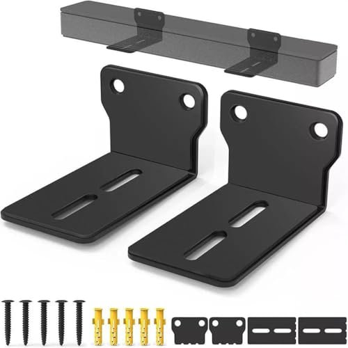 FiTspi Universal Sound Bar Wall Brackets Works with Most Sound bar Mounts, Speaker Wall Bracket Wall Mount, Audio Wall Shelf Sound Bar Mounts