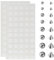 COYUN 1 jeu faux piercing, faux piercing oreille, faux piercing levre, cône pointu boule ronde nez sourcils sans trou autocollant quelconque, 3-6mm