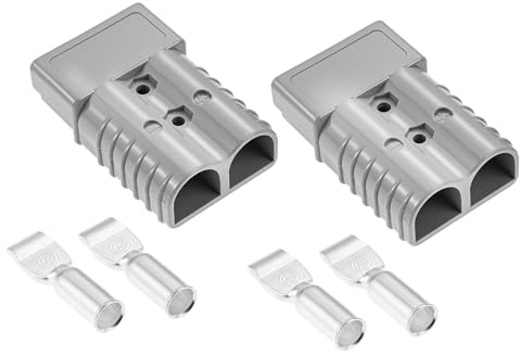 SURIEEN 2 Stück 350A Batterie-Schnellkupplungsstecker-Steckerkit für Anhänger-Windenstecker Grau (350A)