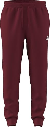 adidas Herren Essentials FEELCOZY Fleece Pant, Active Maroon/White, XL Tall