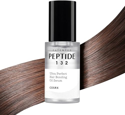 COSRX PEPTIDE 132 Hair Bonding Oil Serum, Travel Size Keratin Treatment for Frizzy, Damaged, Dry Hair – Repairs Split Ends, Adds Hair Gloss with Argan & Jojoba Oils – For All Hair Types – 28ml
