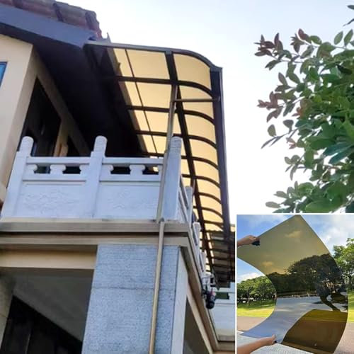 Paneles de techo de policarbonato, paneles de tragaluz de 2 mm de grosor para aislamiento e iluminación diurna, paneles de pérgola de lluvia con protección UV, diseño duradero y fuerte