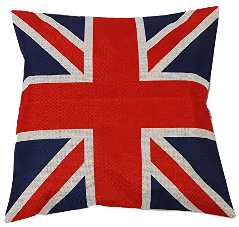 Nihcora British Retro Stil Union Jack Fahne Dekokissen Case Kissenbezug
