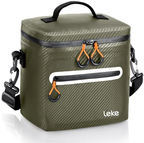 Lekesky Bolsa Termica Porta Alimentos 20 litros, Bolsa Nevera e Impermeable, Mantiene la Temperatura hasta 24 Horas, Ideal para Picnics, Acampadas, Excursiones a la Playa y Barbacoas,Verde