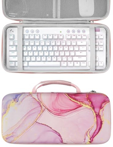 Keyboard-Etui, Hartschalen-Reisetasche for Keyboards(Pink)