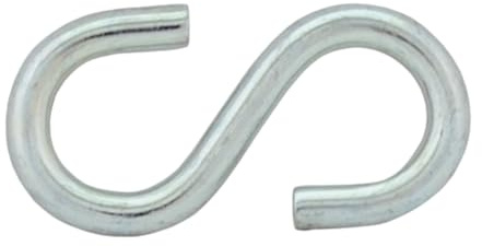 pokm toolsmarket - 10x S-Haken 60 / 8mm Stahl verzinkt ungespitzt – 10 Stück Set | Robuste S-Form Verbindungselemente Made in EU