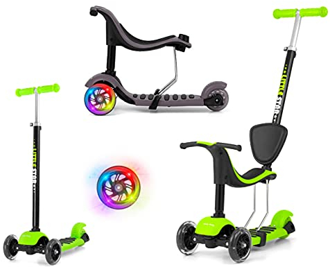 Dreirad Scooter 3in1 Scooter Little Star Grün Milly Mally