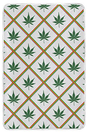 alaza Marihuana-Blatt von Cannabis Polyester Mikrofaser Decke 60 x 90 Leichtbau Gemütliche Couch Decke Bett Decke von My Daily