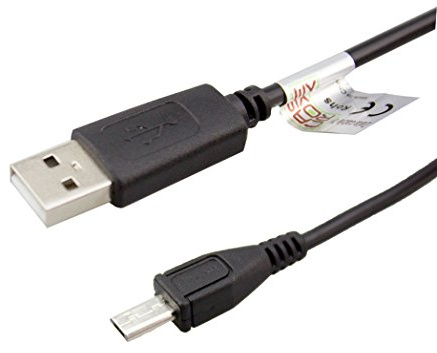 caseroxx USB cable, Data cable for Cyrus CS24 WORK, USB cable as charging cable or for data transfer in black