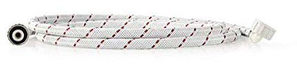 Nylon Inlet Hose | 3/4'' | 3/4'' | 10 bar | 90 °C | 2.50 m | Application: Dish/Washing Machine | Nylon | Red/White