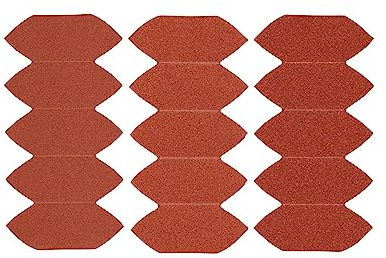 Stanley Mouse Fingerschleifgitter (Körnung je 5x 120/180/240, mittlere/feine Körnung, mit Klett-Fix, passend für die Black+Decker Schleifgeräte) STA32477