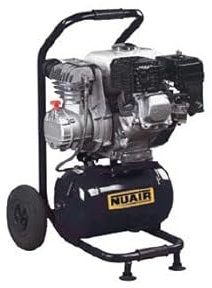 Compresseur à moteur thermique essence mobile 4CV 3kW 10L 10 bar PIONNER 236/4S-HONDA Nuair