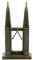 SUPERPOWER® Weltberühmte Malaysia Petronas Twin Towers Architekturmodell Bronze Metall Statuen Kuala Lumpur Sehenswürdigkeiten Gebäude Tourist Souvenirs Geschenke Sammlerfiguren Skulpturen