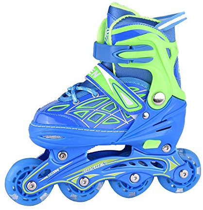 Inline Skates Damen - Inliner Kinder - Original Inline Skates Herren Skates ABEC7 Rollen Kohlenstoff inliner mit Einstellbarer Größe Inliner Damen Inline Skates,Blau,M