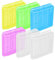 YQ6x Bunte Kunststoff Case Batterie Halter, Aufbewahrungsbox für Batterien und Akkus, Für je 4 x AA oder 4 x AAA Micro Batterien (4 Zellen * 6 Stück)