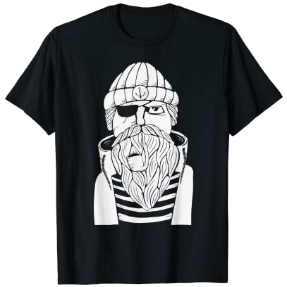Kapitän Seefahrer Mann Maritim Seemann Bart Schiffskapitän T-Shirt