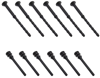 eMagTech 100pcs 43mm&65mm Rubber Fan Mount CPU Fan Mounting Pin Rivet Black Soft Rubber Reducing Noise Anti-Vibration Screws