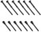 eMagTech 100pcs 43mm&65mm Rubber Fan Mount CPU Fan Mounting Pin Rivet Black Soft Rubber Reducing Noise Anti-Vibration Screws