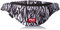 BAGO Animal AOP Badge Waist bag slim-Bright White Abstract Zebra AOP-Onesize