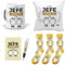 Mega Regalo Personalizado para Jefes. Al Jefe no se le tocan los Huevos. Taza, cojin, libreta, boli y Trio de Calcetines
