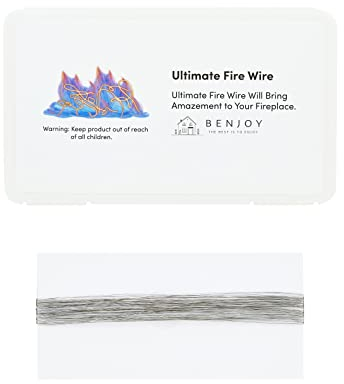 BENJOY Ultimativer Feuerdraht! 4 g – Glüh-Effekt, neonleuchtende Metallfaser für Bio-Ethanol, Gel-Kraftstoff, Erdgas-Kamin und Belüftungs-Gasscheite