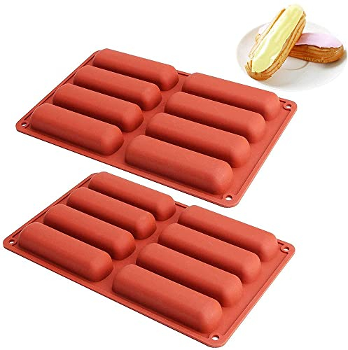2 Pièces Moule Forme Gâteau, Moule en Silicone, Moule en Silicone Longues Bandes, pour Pâtisseries, Barres Chocolatées, Biscuits