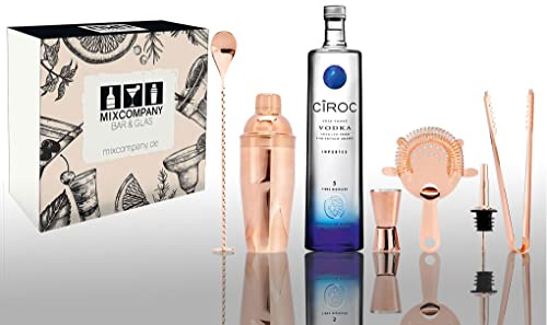 Ciroc Geschenkset Vodka 0,7L (40% Vol) mit 6 teiligem Barset von P Diddy/Sean Combs - [Enthält Sulfite]