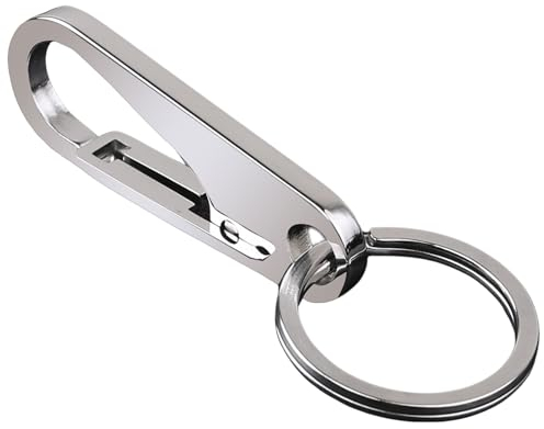 Augoing Schlüsselanhänger, Schwerlast Schlüsselanhänger Haken mit Schnellverschluss für Männer, Universal Schlüsselring Clip für Auto, Schlüsselbund Karabiner ohne Feder innen