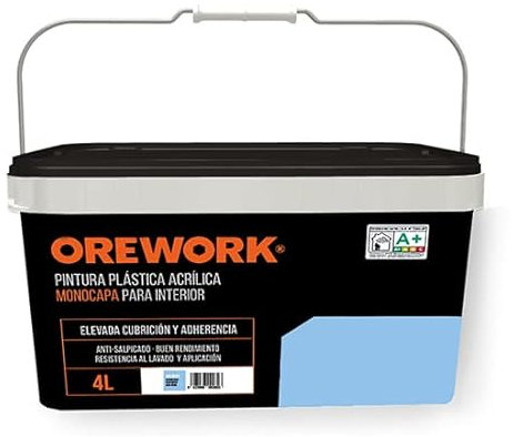 Orework Pintura monocapa para interior - 4 l - Azul medio