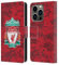 Head Case Designs Officially Licensed Liverpool Football Club Home Red Crest Digital Camouflage Leather Wallet Case Compatible With Apple iPhone 14 Pro