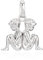 NKlaus Kettenanhänger Sternzeichen Zwilling 925 Silber Zirkonia Weiß Horoskop Zodiak 11284