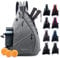 ZOEA Pickleball Tasche, Sport Pickleball Sling Bag für Damen Mann, Verstellbarer Pickleball-Rucksack mit Zaunhaken, Wasserflaschenhalter, passend für 4 Paddel und alle Ihre Anderen Ausrüstung (weiß