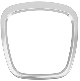 Lenkrad Mitte Logo Rahmen Abdeckung, Auto Interieur Zubehör für Auudii A3 8P S3 A4 B6 B7 A5 A6 Q5 Q7 (Silber)