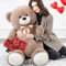 MorisMos Orso Peluche Gigante 130cm, Orsetto di Peluche Grande Marrone Morbido, Orsacchiotto XXL Grandi, Regalo Teddy Bear Carino Per Bambini Ragazza Fidanzata Compleanno Natale San Valentino
